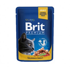 BRIT CAT ADULT (Лосос и Пастрмка) (100 gr.)