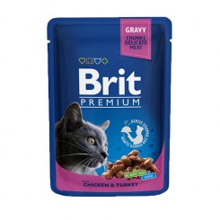 BRIT CAT ADULT (Пиле и мисирка) (100 gr.)