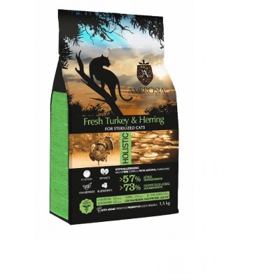 AMBROSIA GRAIN FREE CAT STERILIZED FRESH TURKEY & HARING (5 kg)