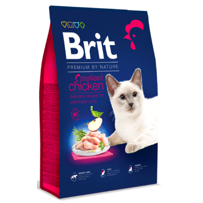 BRIT ADULT CAT STERILISED CHICKEN (8 kg)