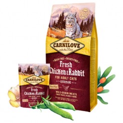 Carnilove Cat Fresh Chicken & Rabbit - Пиле и зајак (6 kg)