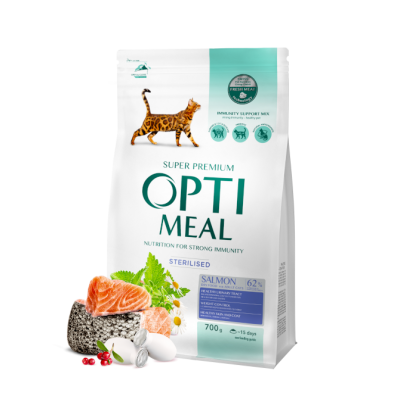 OPTIMEAL  CAT ADULT STERILISED SALMON (10 kg)