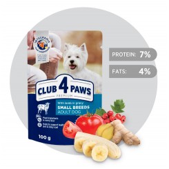 CLUB 4 PAWS DOG  ADULT MINI JAGNE (100 gr.)