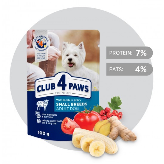 CLUB 4 PAWS DOG  ADULT MINI JAGNE (100 gr.)