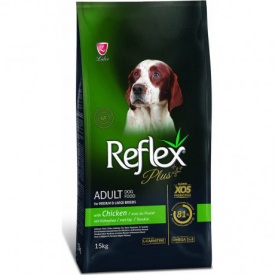 REFLEX+ ADULT MEDIUM&LARGE CHICKEN&RICE (15 kg)