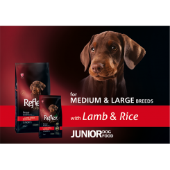 REFLEX+ JUNIOR MEDIUM&LARGE LAMB&RICE (15 kg)