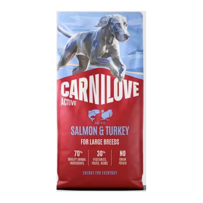 CARNILOVE ACTIVE Dog Adult Large Breeds Salmon & Turkey - Лосос и мисирка (12 kg)