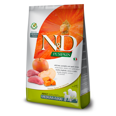 N&D PUMPKIN BOAR & APPLE ADULT MEDIUM MAXI (12 kg)