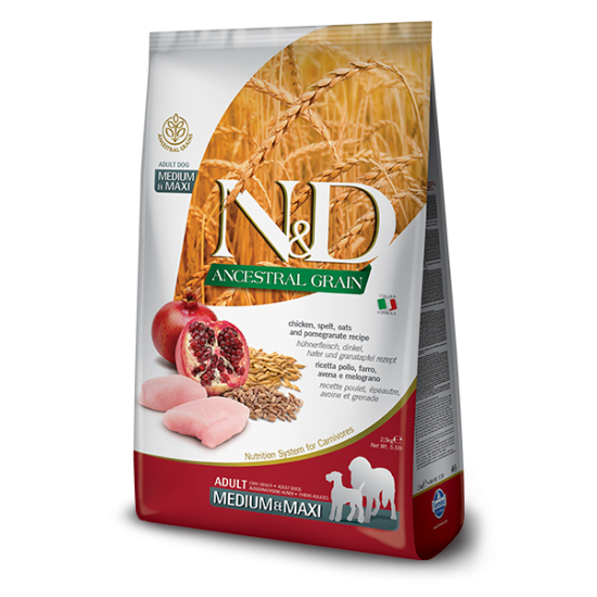 ND CHICKEN & POMEGRANATE ADULT MEDIUM & MAXI (12+3kg)