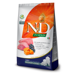 ND PUMPKIN LAMB & BLUEBERRY PUPPY MED/MAXI (12 kg) 