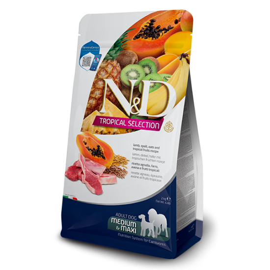 N&D DOG TROPICAL SELECTION LAMB ADULT MED/MAX (10 kg)