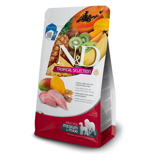 N&D DOG TROPICAL SELECTION CHICKEN ADULT MED/MAX (10 kg)