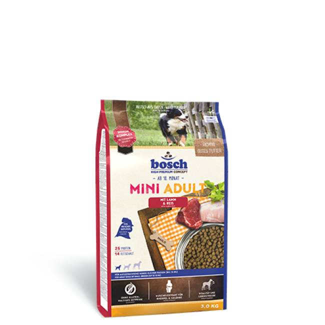 BOSCH MINI ADULT LAMB & RICE (ЈАГНЕШКО & ориз) (15 kg)